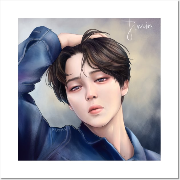 Jimin: Tear Wall Art by Mari945